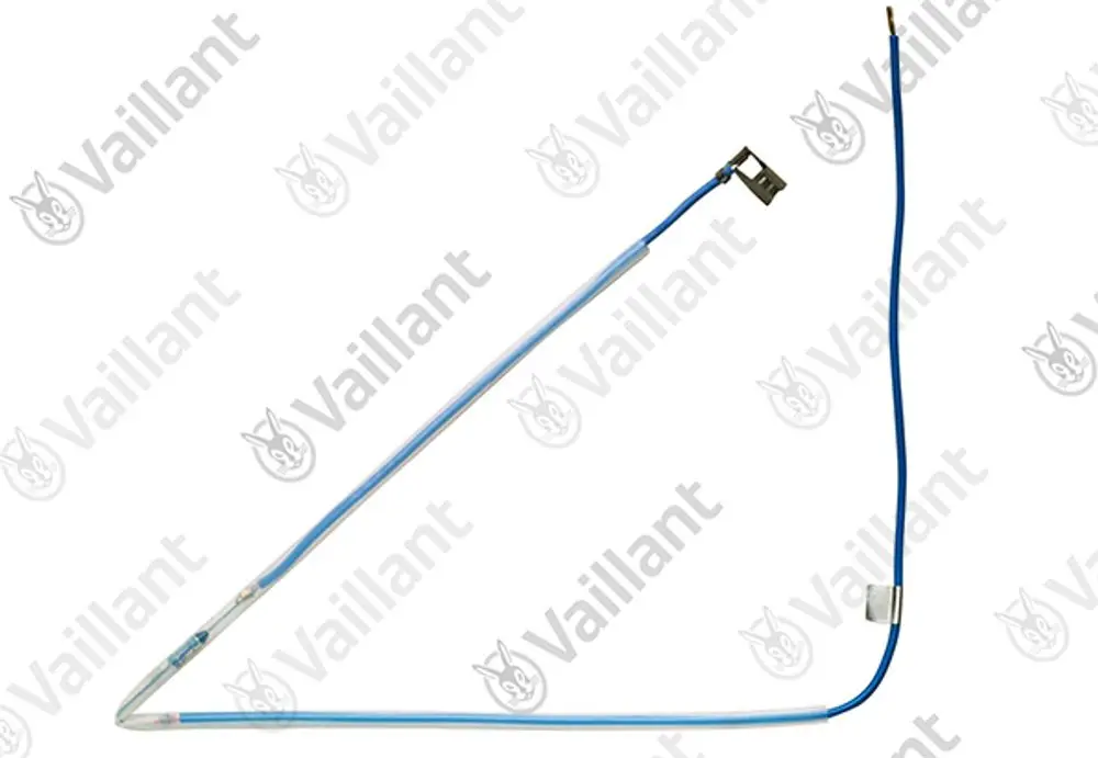 Vaillant Sicherheitstemperaturbegrenzer mit blauer Leitung und Halterung, geeignet für thermische Anwendungen.